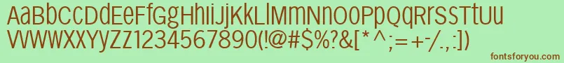 Sansxhigh Font – Brown Fonts on Green Background