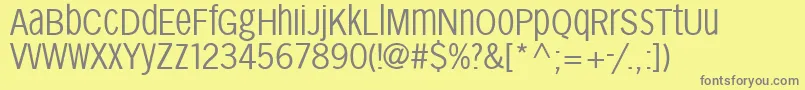 Sansxhigh Font – Gray Fonts on Yellow Background