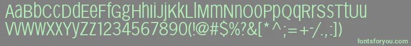 Sansxhigh Font – Green Fonts on Gray Background