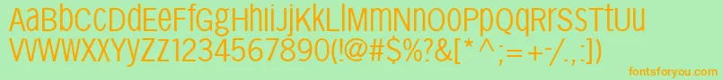 Sansxhigh Font – Orange Fonts on Green Background