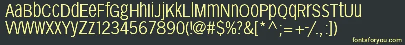 Sansxhigh Font – Yellow Fonts on Black Background