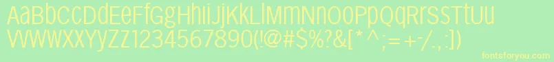 Sansxhigh Font – Yellow Fonts on Green Background