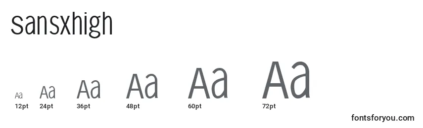 Sansxhigh Font Sizes