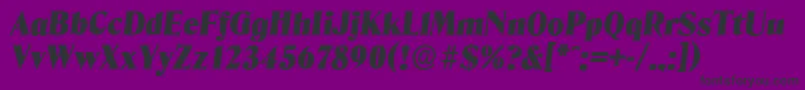 Fonte DenverserialBlackItalic – fontes pretas em um fundo violeta