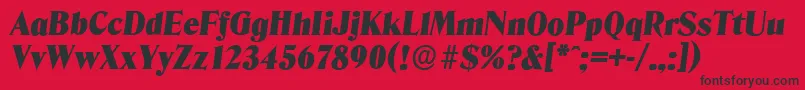 DenverserialBlackItalic Font – Black Fonts on Red Background