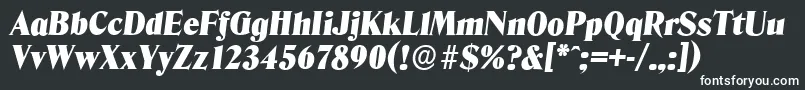 Шрифт DenverserialBlackItalic – белые шрифты на чёрном фоне