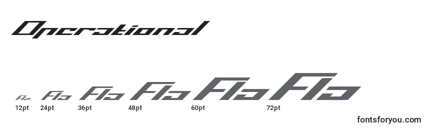 Operational Font Sizes