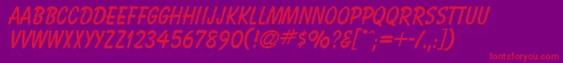 Шрифт Bassoon – красные шрифты на фиолетовом фоне
