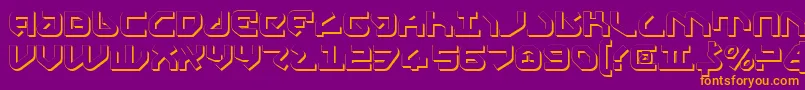 YahrenShadow Font – Orange Fonts on Purple Background