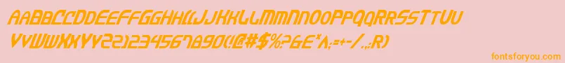 JannisariesCondensedItalic Font – Orange Fonts on Pink Background