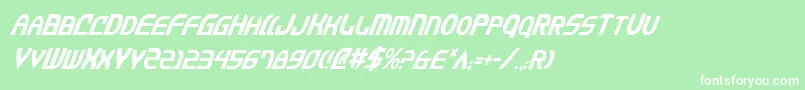 JannisariesCondensedItalic Font – White Fonts on Green Background