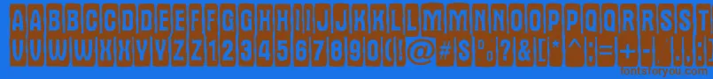 AAlternatitulcmjgg Font – Brown Fonts on Blue Background