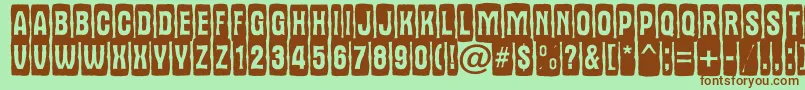 AAlternatitulcmjgg Font – Brown Fonts on Green Background