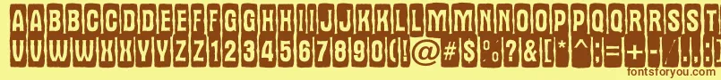 AAlternatitulcmjgg Font – Brown Fonts on Yellow Background