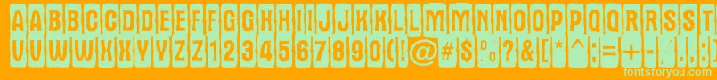 AAlternatitulcmjgg Font – Green Fonts on Orange Background