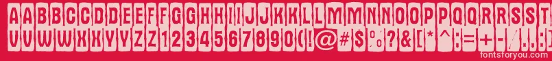 AAlternatitulcmjgg Font – Pink Fonts on Red Background