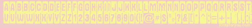 AAlternatitulcmjgg Font – Yellow Fonts on Pink Background