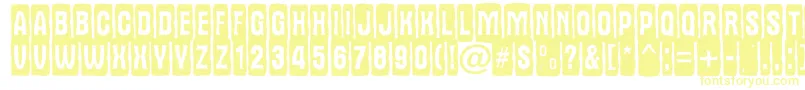 Więcej informacji o czcionce AAlternatitulcmjgg Czcionka AAlternatitulcmjgg – żółte czcionki na białym tle