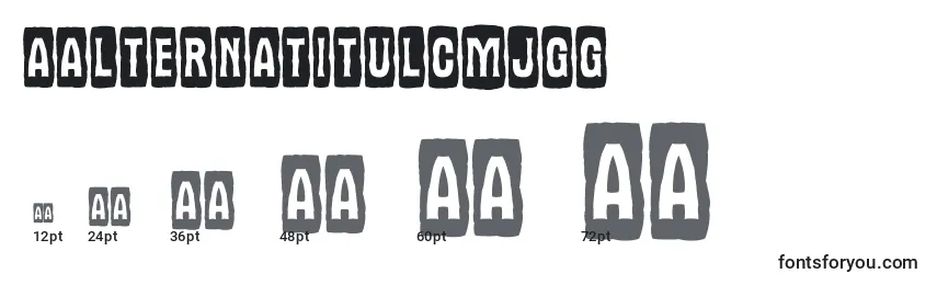 Размеры шрифта AAlternatitulcmjgg