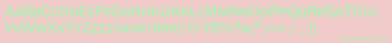 FranklingothicnewsmcMediumRegular Font – Green Fonts on Pink Background