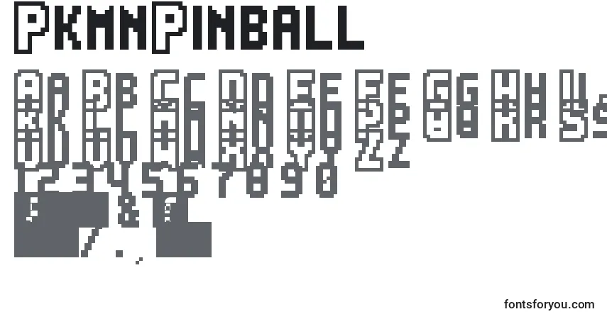 Schriftart PkmnPinball – Alphabet, Zahlen, spezielle Symbole