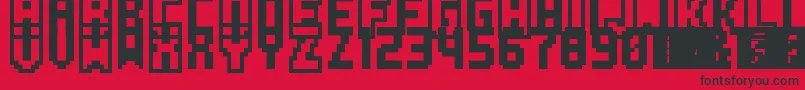 PkmnPinball Font – Black Fonts on Red Background