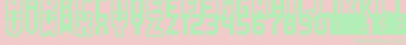 PkmnPinball Font – Green Fonts on Pink Background