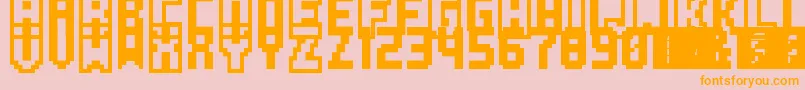 PkmnPinball Font – Orange Fonts on Pink Background