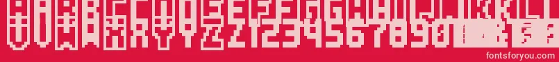 PkmnPinball Font – Pink Fonts on Red Background