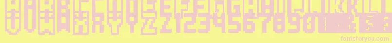 PkmnPinball Font – Pink Fonts on Yellow Background