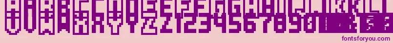 PkmnPinball Font – Purple Fonts on Pink Background