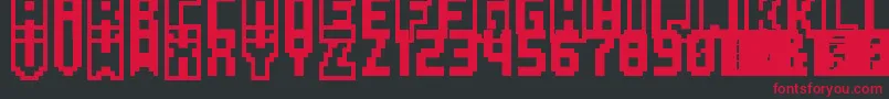 PkmnPinball Font – Red Fonts on Black Background