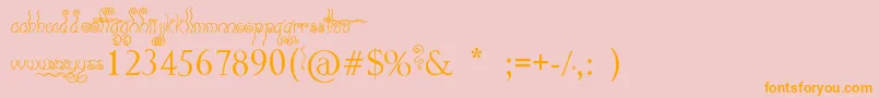 Geez...Seriously...-Schriftart – Orangefarbene Schriften auf rosa Hintergrund