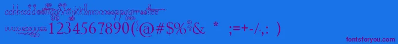 Geez...Seriously... Font – Purple Fonts on Blue Background