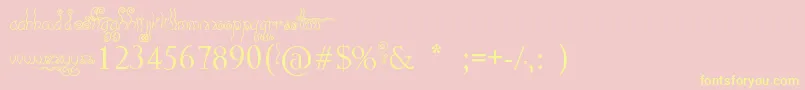 Geez...Seriously...-Schriftart – Gelbe Schriften auf rosa Hintergrund