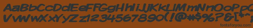 KomikaDisplayWideBold Font – Black Fonts on Brown Background