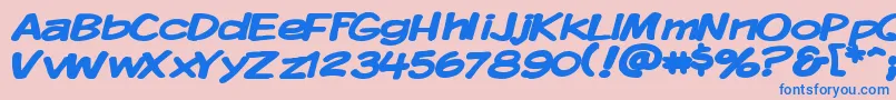 KomikaDisplayWideBold Font – Blue Fonts on Pink Background