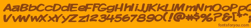 KomikaDisplayWideBold Font – Brown Fonts on Orange Background