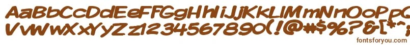 KomikaDisplayWideBold Font – Brown Fonts on White Background