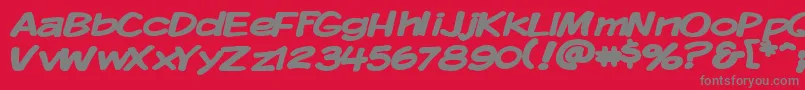 KomikaDisplayWideBold Font – Gray Fonts on Red Background