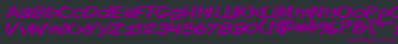 KomikaDisplayWideBold Font – Purple Fonts on Black Background