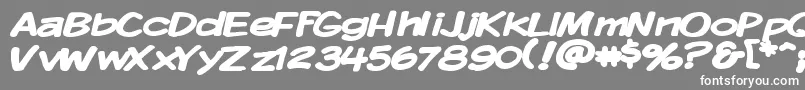 KomikaDisplayWideBold Font – White Fonts on Gray Background