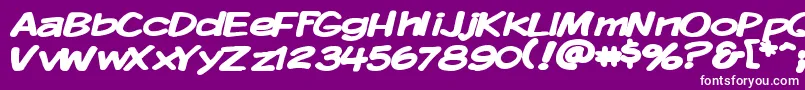 KomikaDisplayWideBold Font – White Fonts on Purple Background