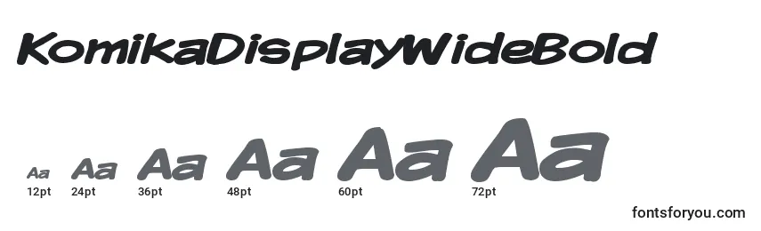 KomikaDisplayWideBold Font Sizes