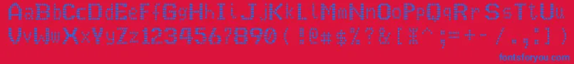 JEkrB Font – Blue Fonts on Red Background