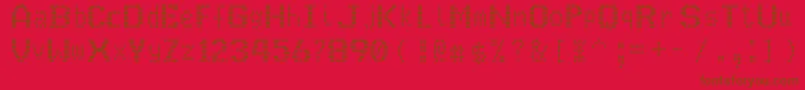 Fonte JEkrB – fontes marrons em um fundo vermelho