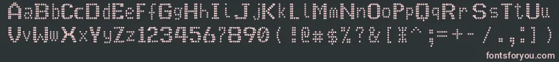 フォントJEkrB – 黒い背景にピンクのフォント