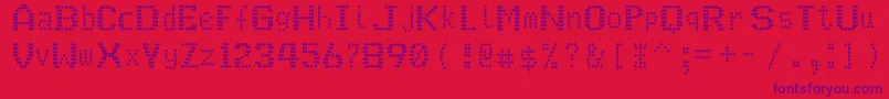 JEkrB Font – Purple Fonts on Red Background