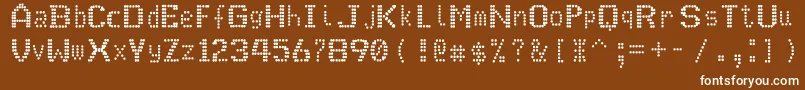 Шрифт JEkrB – белые шрифты на коричневом фоне