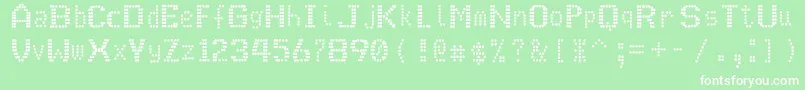 JEkrB Font – White Fonts on Green Background